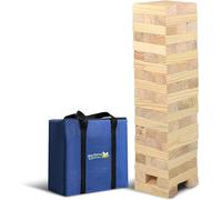 Big Game Hunters Jumbo Hi-Tower En Una Bolsa, Apila Desde 0.6 Metros hasta 1.5 Metros - Juego La Torre De Madera Maciza De Pino