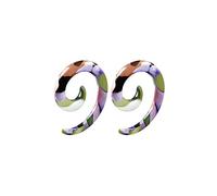 BIG GAUGES Par de acrílico colorido flor espiral dilatador piercing joyería estirador estiramiento pendiente lóbulo tapones, no disponible,
