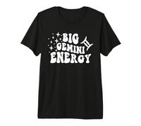 Big Gemini Energy x Gemini Zodiac Retro Camiseta Premium