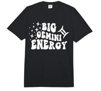 Big Gemini Energy x Gemini Zodiac Retro Comfort Colors Adult Heavyweight T-Shirt