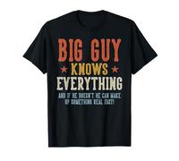 Big Guy Knows Everything Día del Padre Retro Vintage Camiseta