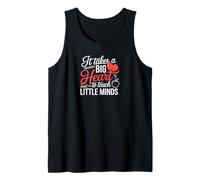 Big Heart Enseña a las Mentes Pequeñas Apreciación al Maestro Camiseta sin Mangas