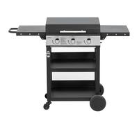 BIG HORN Plancha de gas con 3 quemadores con carro y tapa; 7,2 kW