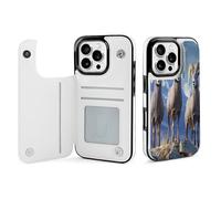 Big Horn Sheep Wildlife - Funda tipo cartera compatible con iPhone 16 Pro con tarjetero
