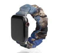 Big Horn Sheep Wildlife Scrunchie - Correa de repuesto elástica suave compatible con Apple Watch, 38mm/40mm, Acero inoxidable, No es una piedra preciosa