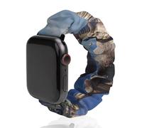 Big Horn Sheep Wildlife Scrunchie - Correa de repuesto elástica suave compatible con Apple Watch, 38mm/40mm, Acero inoxidable, No es una piedra preciosa
