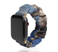 Big Horn Sheep Wildlife Scrunchie - Correa de repuesto elástica suave compatible con Apple Watch, 42mm/44mm, Acero inoxidable, No es una piedra preciosa