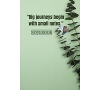 Big Journeys Begin With Small Notes- Notebook: A simple ruled notebook with index page and about me page to capture thoughts, plans, and dreams