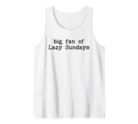 Big Lazy Fan of Sundays Funny Sunday Football Funday Weekend Camiseta sin Mangas