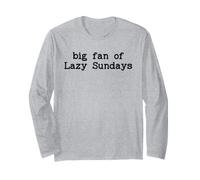 Big Lazy Fan of Sundays Funny Sunday Football Funday Weekend Manga Larga