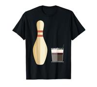 Big Lebowski Bowling Pin Glass Of Whiskey Camiseta
