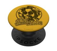 Big Lebowski The Dude Abides Negative Head Shot Portrait PopSockets PopGrip Adhesivo