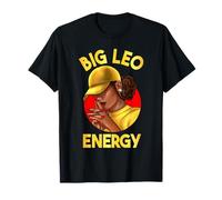 Big Leo Energy Afroamericano Mujeres Niñas Zodiaco Camiseta