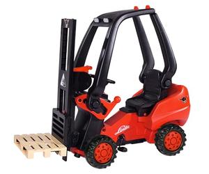 Big Linde Forklift - Carretilla elevadora Infantil, vehículo de Juguete con transmisión por Cadena de precisión, Asiento Ajustable, hasta 50 kg, Licencia de Tilo para niños a Partir de 3 años