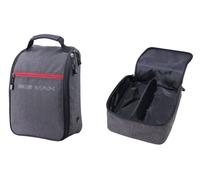 Big Max Shoe Bag, Zapatero de Golf, Estándar, Unisex, Negro/Gris/Rojo