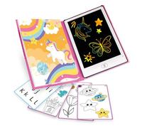 Big Minds - Pizarra Magica Infantil Rainbow | Tableta Escritura Niños Lcd | Pizarra Magnetica Infantil 20 Plantillas Reversibles | Tablet Para Niños Formato Libro | Regalos Para Niño Y Niñas 4 Años