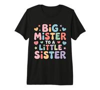 Big Mister To A Little Sister Orgulloso Hermano Bond Camiseta Premium
