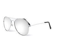 Big Mo's Toys Gafas de sol de aviador con espejo plateado - estilo años 70 para adultos, gafas de disfraz de aviador - 1 par
