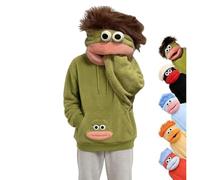 Big Mouth Monster Hoodies for Men Women UK Adult Halloween Costumes Funny Pyjamas Hoodie Top Cosplay Cosy Fleece Pajamas 2026 Warm Plush Hooded Sweatshirt One Piece Soft Long Sleeve Loungewear
