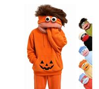 Big Mouth Monster Hoodies for Men Women UK Adult Halloween Costumes Funny Pyjamas Hoodie Top Cosplay Cosy Fleece Pajamas 2026 Warm Plush Hooded Sweatshirt One Piece Soft Long Sleeve Loungewear