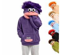 Big Mouth Monster Hoodies for Men Women UK Adult Halloween Costumes Funny Pyjamas Hoodie Top Cosplay Cosy Fleece Pajamas 2026 Warm Plush Hooded Sweatshirt One Piece Soft Long Sleeve Loungewear