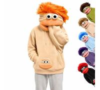 Big Mouth Monster Hoodies for Men Women UK Adult Halloween Costumes Funny Pyjamas Hoodie Top Cosplay Cosy Fleece Pajamas 2026 Warm Plush Hooded Sweatshirt One Piece Soft Long Sleeve Loungewear