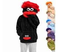 Big Mouth Monster Hoodies for Men Women UK Adult Halloween Costumes Funny Pyjamas Hoodie Top Cosplay Cosy Fleece Pajamas 2026 Warm Plush Hooded Sweatshirt One Piece Soft Long Sleeve Loungewear