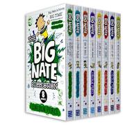 Big Nate Series 8 Books Collection Box Set By Lincoln Peirce (Blasts Off, Lives It Up, In the Zone, Flips Out, Goes for Broke, on a Roll, Strikes Again & Boy with the Biggest Head in the World)