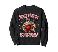 Big Nick Energy Afroamericano Santa Claus Halterofilia Sudadera