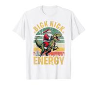 Big Nick Energy Divertido Papá Noel Camiseta gráfica económica, Hombre, Blanco, M