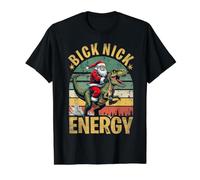 Big Nick Energy Divertido Papá Noel Camiseta gráfica económica, Hombre, Negro, M