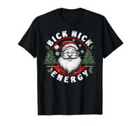 Big Nick Energy Divertido Papá Noel Camiseta gráfica económica, Hombre, Negro, M