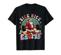 Big Nick Energy Divertido Papá Noel Camiseta gráfica económica, Hombre, Negro, S