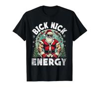 Big Nick Energy Divertido Papá Noel Camiseta gráfica económica, Hombre, Negro, S
