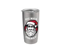 Big Nick Energy Divertido Papá Noel Navidad Vaso térmico de acero inoxidable de doble pared