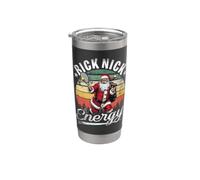Big Nick Energy Divertido Papá Noel Vaso térmico de acero inoxidable de doble pared