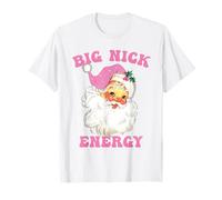 Big Nick Energy Rosa Santa Groovy Retro Vintage Camiseta