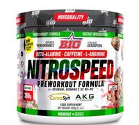 BIG - Nitrospeed Pre Entreno - Pre Workout Fuerte en Polvo con Beta-Alanina Carnosyn®, L-Arginina AKG y Citrulina Malato - Suplemento Preentreno Energía, Resistencia y Focus (Candy Raspberry, 300g)
