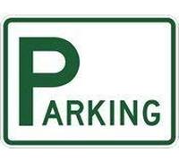 Big P - Letrero de estacionamiento sin flechas de metal de 8 x 12 pulgadas