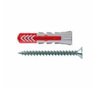 Big Pack 120 Tacos fischer DuoPower 6x30 S con Tornillos | Fijación Inteligente en Hormigón, Ladrillo y Yeso | Para Estanterías, TV, Lavabos y Muebles