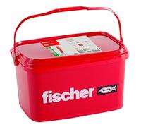 Big Pack 75 Tacos fischer DuoPower 8x40 S con Tornillos | Alta Capacidad de Carga para Paredes de Hormigón, Ladrillo o Yeso | Para Lavabos, Estanterías, Soportes TV
