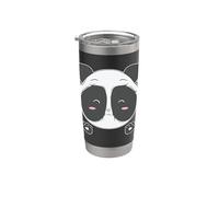 Big Panda Lady está enamorada Vaso térmico de acero inoxidable de doble pared