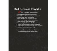 Big Plans. Bigger Regrets BAD DECISIONS Checklist NOTEBOOK: 8.5 x 11 Blank Lined Journal- Funny Saying Sarcastic Work Gag Gift for Office Coworkers, Employees, Adults, Boss