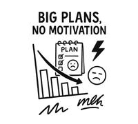 Big Plans, No Motivation - A Funny Notebook for Dreamers, Delayers & Burnt-Out Overachievers | 6x9 | 100 Pages