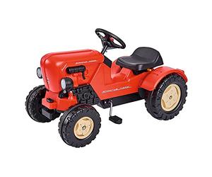 BIG - Porsche Diesel Junior - Tractores Infantiles a Pedales, vehículo de Juguete con transmisión por Cadena de precisión, hasta 50 kg, con Licencia de Porsche, para niños a Partir de 3 años