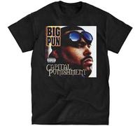 Big Pun - Capital Punishment - T-Shirt Fashion Retro Clothing Round Neck Short Sleeves Black S