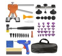 Big Red ATRWH056R Torin Automotive Kit de extracción/extracción de abolladuras: Kit de eliminación de abolladuras de 56 Piezas con Elevador de abolladuras Dorado Ajustable, Extractor de hendiduras de