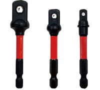 BIG RED BHT-03ITSA01R-3 Torin - Juego de adaptadores de enchufe de torsión nominal de impacto nominal de impacto de 3 piezas de 1/4 pulgadas, 1/4 pulgadas, 3/8 pulgadas