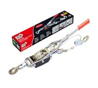 Big Red Cabrestante Come Along de 4 toneladas: Herramienta de extracción de energía Resistente con Engranajes duales, Cable de cabrestante Manual (12 pies) y 3 Ganchos, Color Rojo