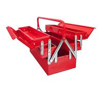 BIG RED Caja de herramientas de 45,7 cm, organizador portátil de acero y metal con 5 bandejas de herramientas voladizas, ANTBC-128R, rojo
